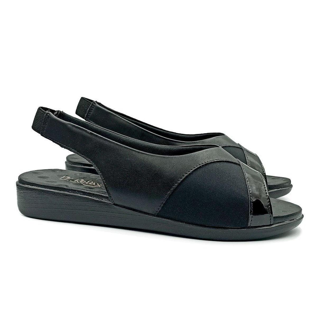 Sandália para Joanete, Fascite e Esporão - Preta - Preto | Netshoes