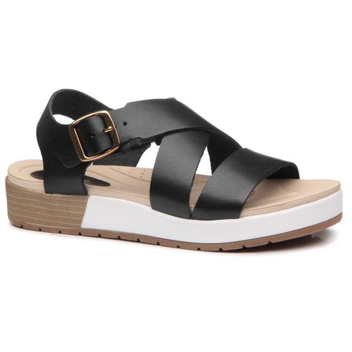 SANDÁLIA PEGADA FEMININA EM COURO SALTO PLATAFORMA Menor preço em SANDÁLIA PEGADA FEMININA EM COURO SALTO PLATAFORMA