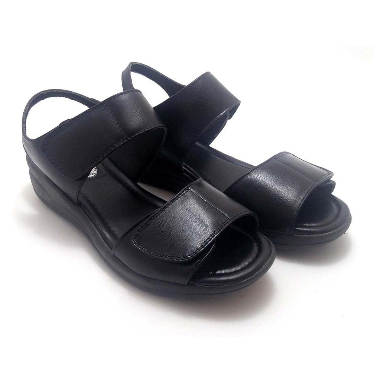 sandalia de couro feminina confortavel