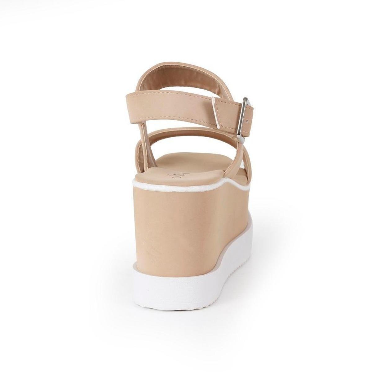 Sandália Plataforma Feminina Tratorada Black Friday Not Me - Bege | Netshoes