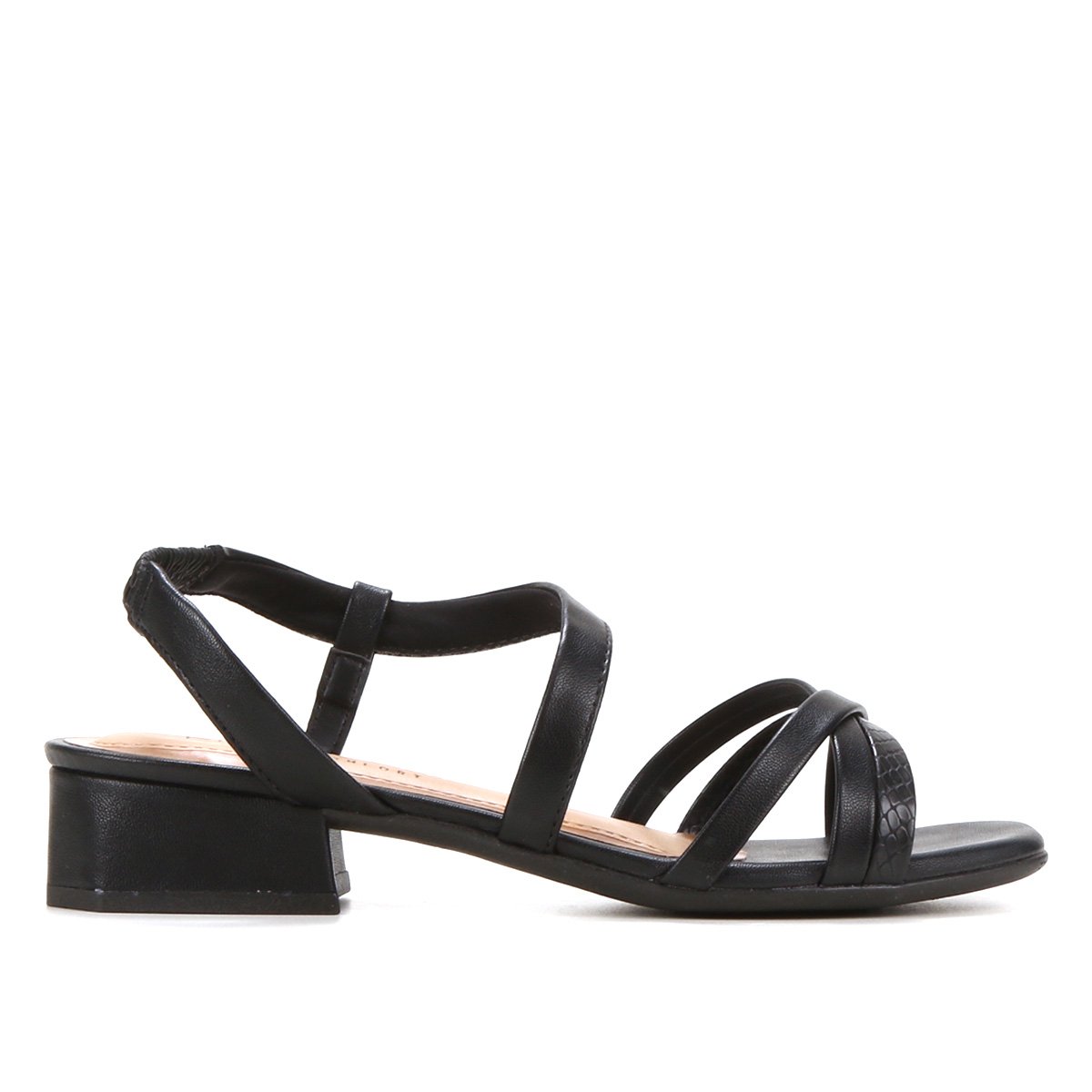 Sandália Ramarim Salto Grosso Multi Tiras Feminina Menor preço em Sandália Ramarim Salto Grosso Multi Tiras Feminina