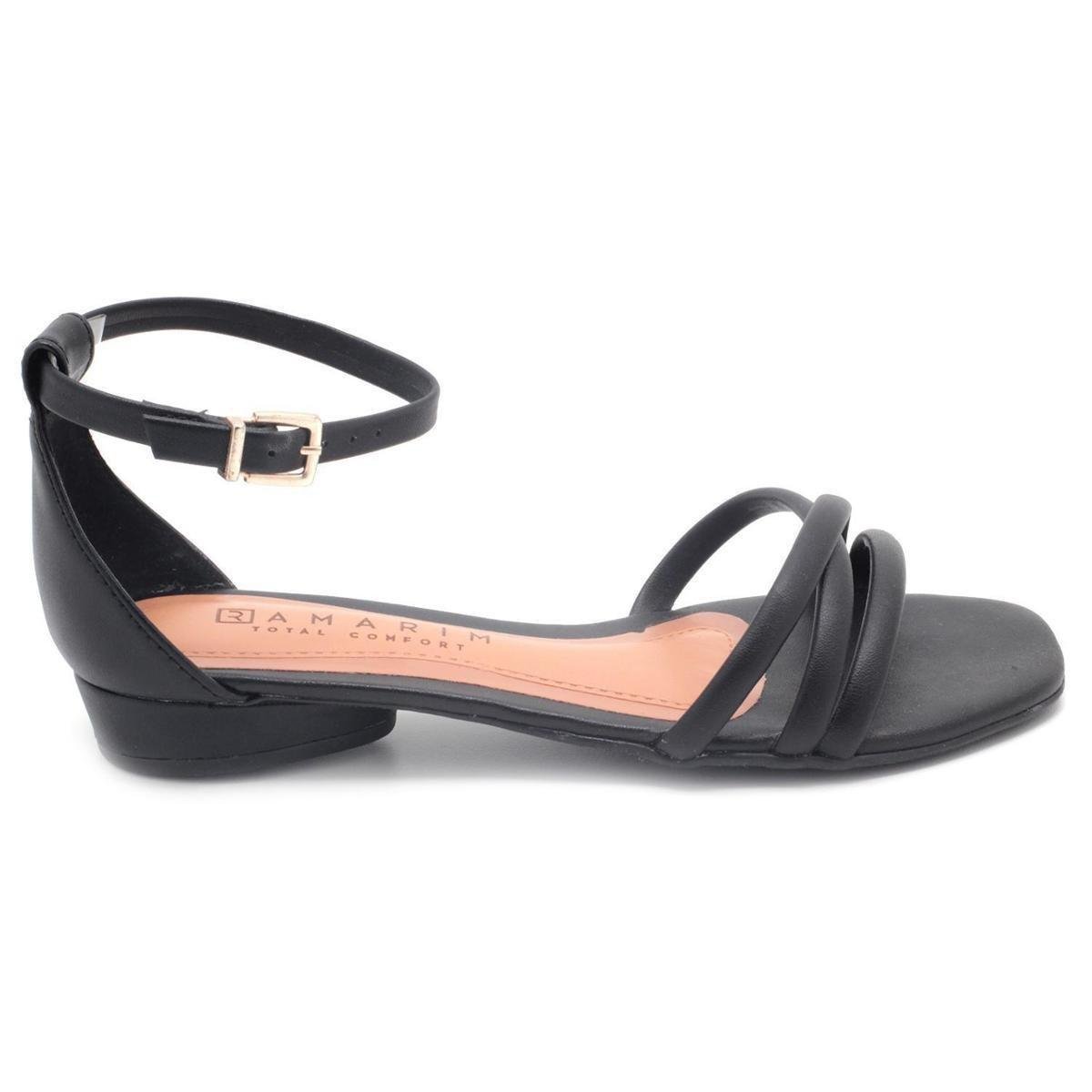 Sandália Ramarim Total Comfort Rasteira Tiras Feminina 2223201