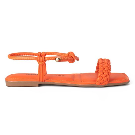 Sandália rasteira dakota feminina y0433 - Laranja Menor preço em Sandália rasteira dakota feminina y0433 - Laranja