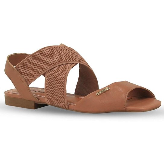 Sandália Rasteira Feminina Bottero Couro Amêndoa 323110 - Caramelo Menor preço em Sandália Rasteira Feminina Bottero Couro Amêndoa 323110 - Caramelo