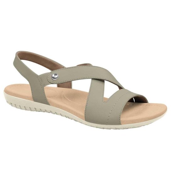Sandália Rasteira Feminina Elástico Taupe Usaflex R1804 - Verde Menor preço em Sandália Rasteira Feminina Elástico Taupe Usaflex R1804 - Verde