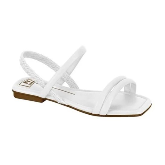 Sandália Rasteira Feminina Moleca Confortável - 5462.111 - Branco Menor preço em Sandália Rasteira Feminina Moleca Confortável - 5462.111 - Branco