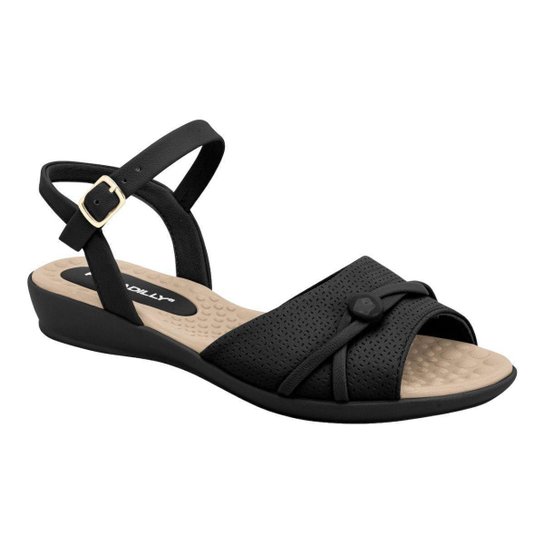 SANDALIA RASTEIRA PICCADILLY FEMININA 500331 - Preto Menor preço em SANDALIA RASTEIRA PICCADILLY FEMININA 500331 - Preto