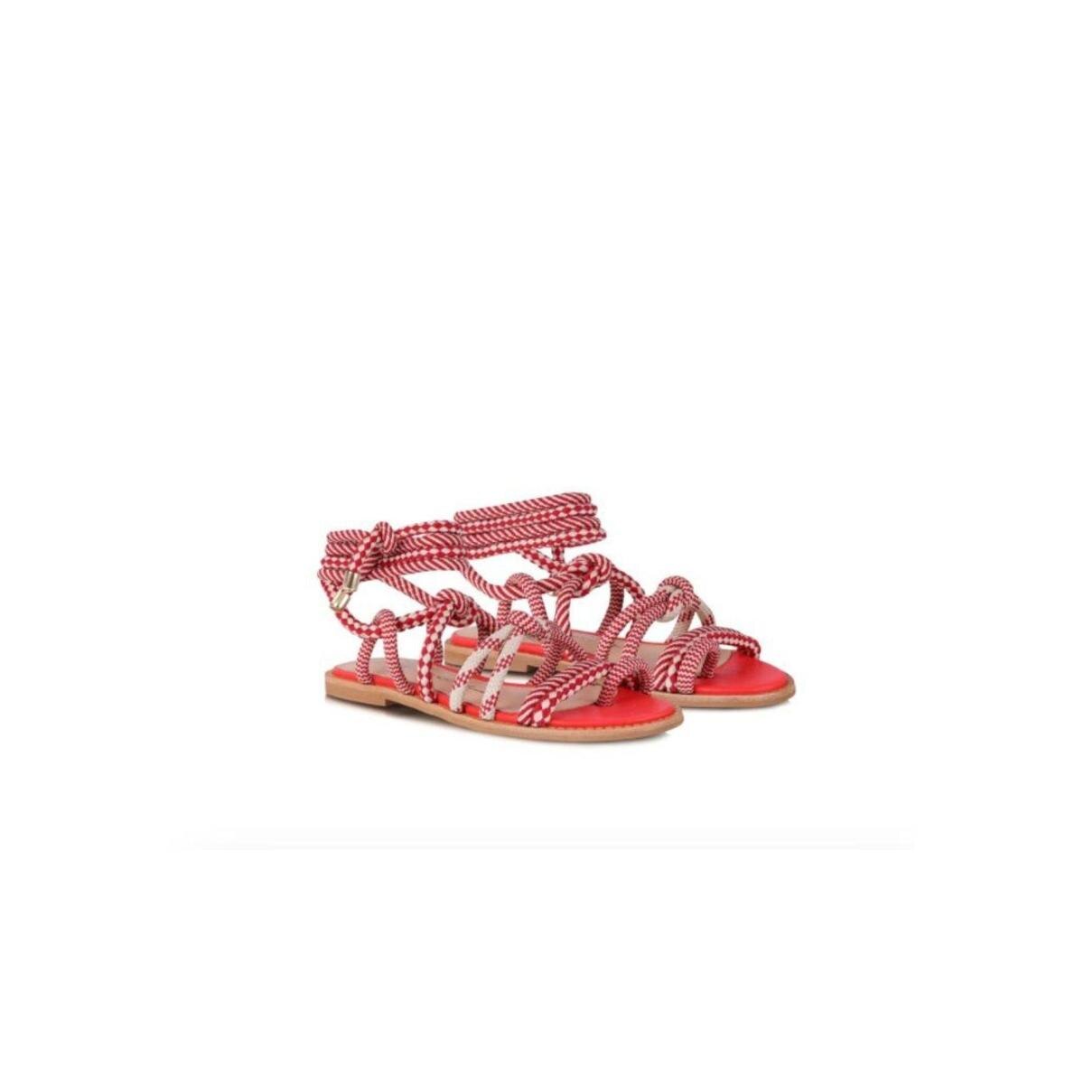 SANDÁLIA RASTEIRA VERMELHA LUIZA BARCELOS - Vermelho | Netshoes