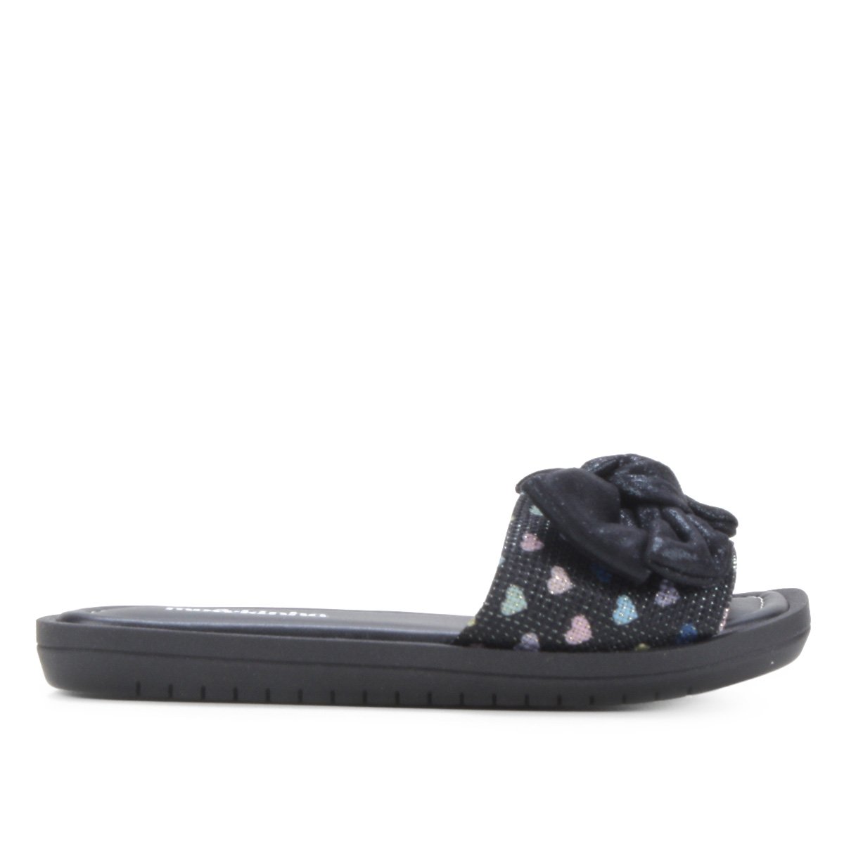 Sandália Rasteirinha Infantil Molekinha Menina - Preto | Netshoes