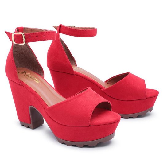 Sandalia Salto Alto Sapato Feminino Solado Grosso Meia Pata