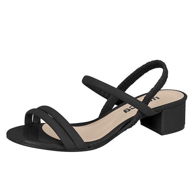 Sandalia Salto Baixo Moleca 5259.846 - Preto | Netshoes