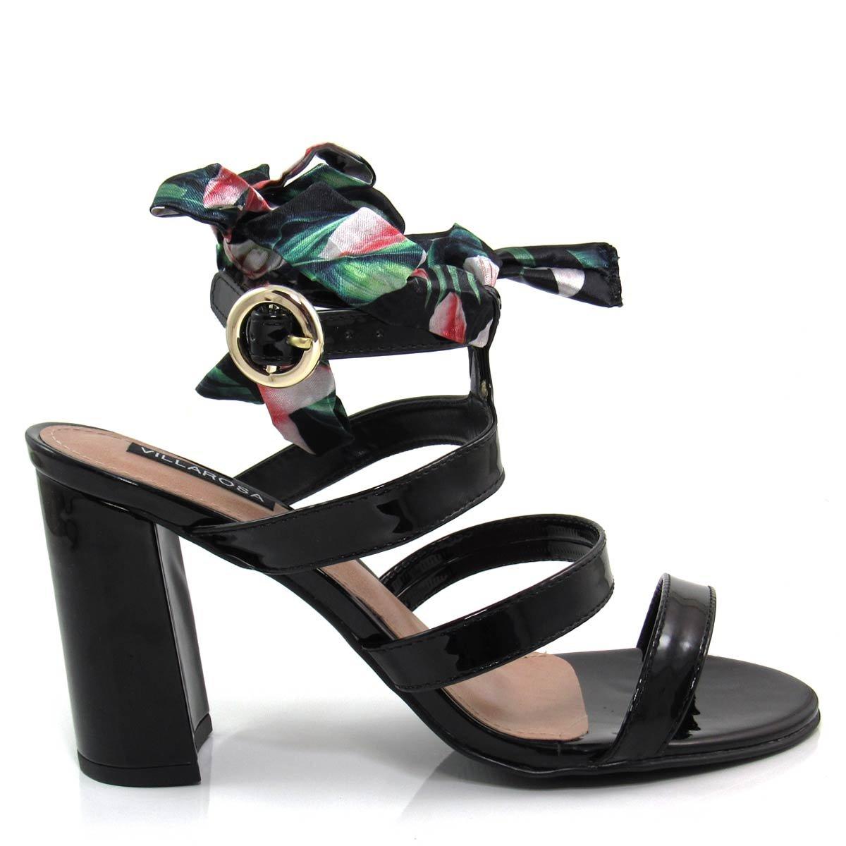 sandalia salto grosso netshoes