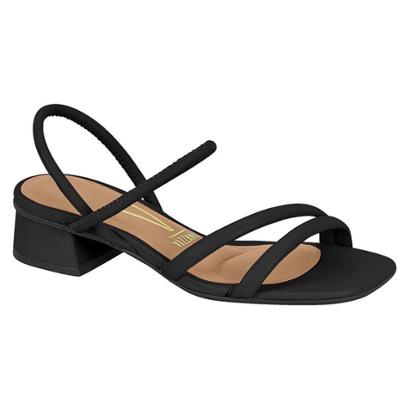 Sandália Salto Pequeno Vizzano Tiras 6454-108 - Preto | Netshoes