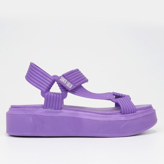 Sandália Santa Lolla Plataforma Feminina - Roxo Menor preço em Sandália Santa Lolla Plataforma Feminina - Roxo