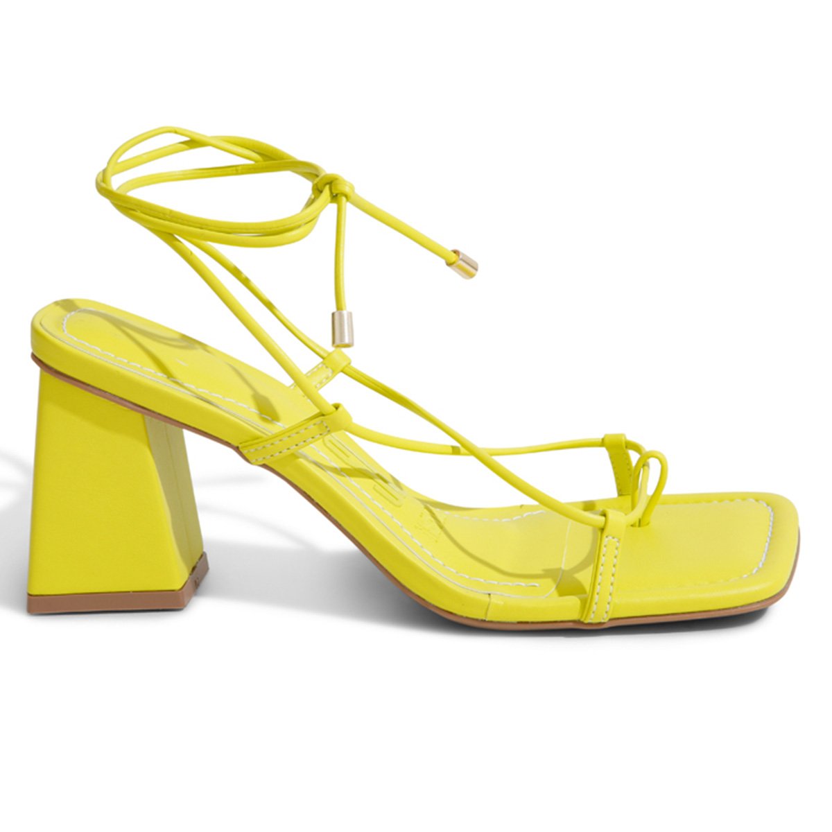 Sandália Santa Lolla Tiras Cruzadas Salto Grosso Feminina