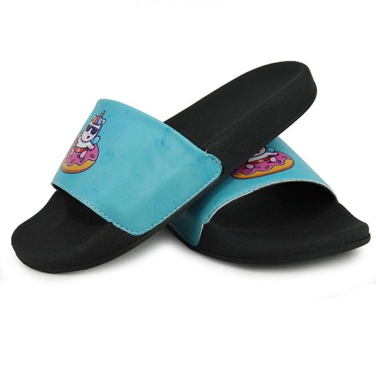 Sandália Slide Chinelo Menina Mr Try Shoes Rasteira Infantil - Azul Menor preço em Sandália Slide Chinelo Menina Mr Try Shoes Rasteira Infantil - Azul
