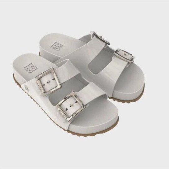 Sandália Slide Feminina Zaxy Partner 18063 - Off White Menor preço em Sandália Slide Feminina Zaxy Partner 18063 - Off White