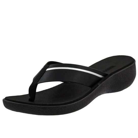 Sandália Tamanco de Dedo Feminino Anabela Terra e Água - Preto Menor preço em Sandália Tamanco de Dedo Feminino Anabela Terra e Água - Preto