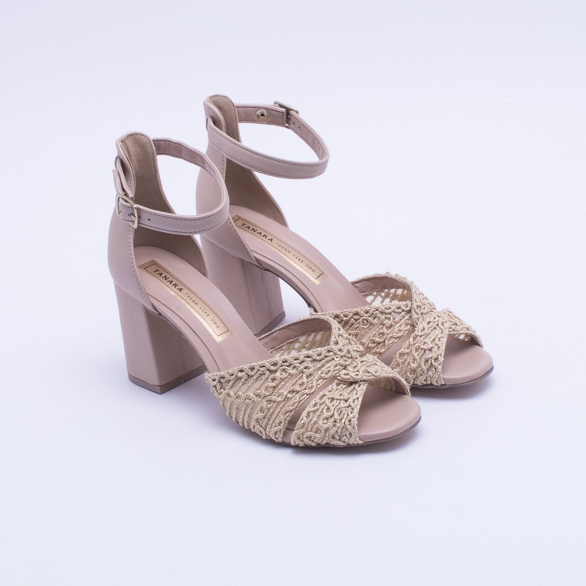 sandalia salto grosso netshoes