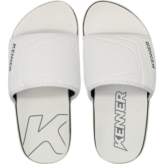 Sandália Tira Slide Kenner Go Esportiva Masculina - Branco Menor preço em Sandália Tira Slide Kenner Go Esportiva Masculina - Branco