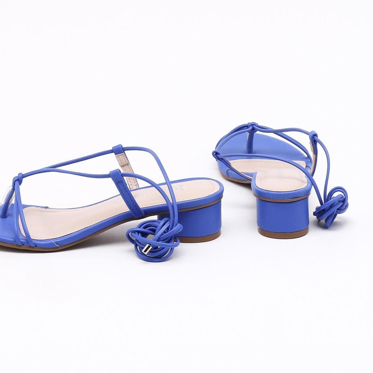 Sandália Via Marte Amarração - Azul Royal | Netshoes
