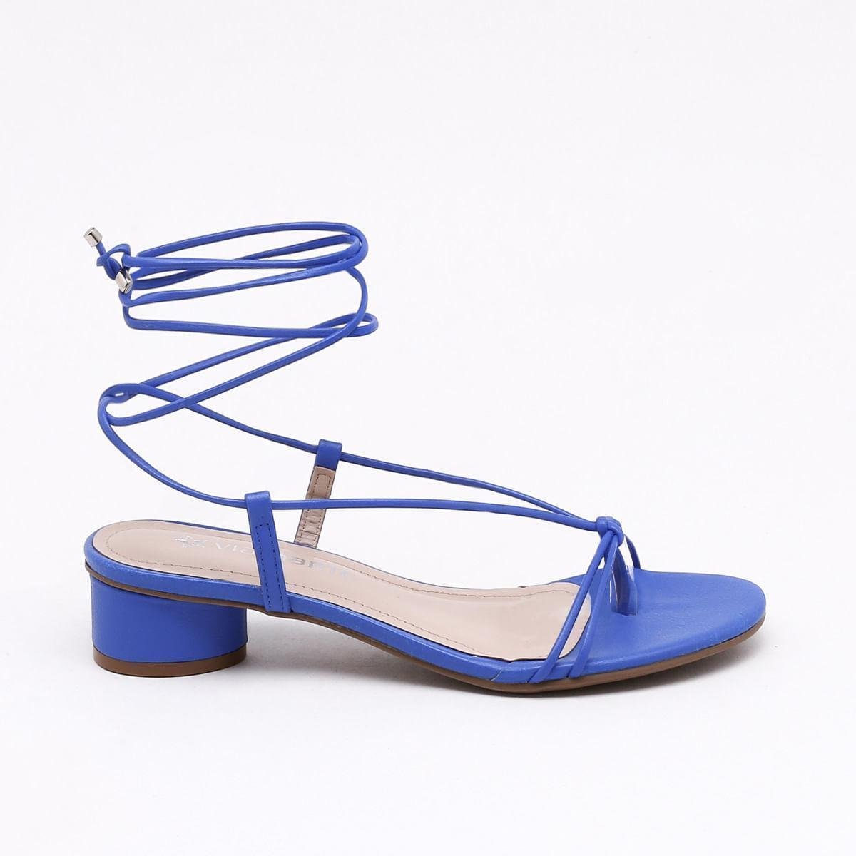 Sandália Via Marte Amarração - Azul Royal | Netshoes