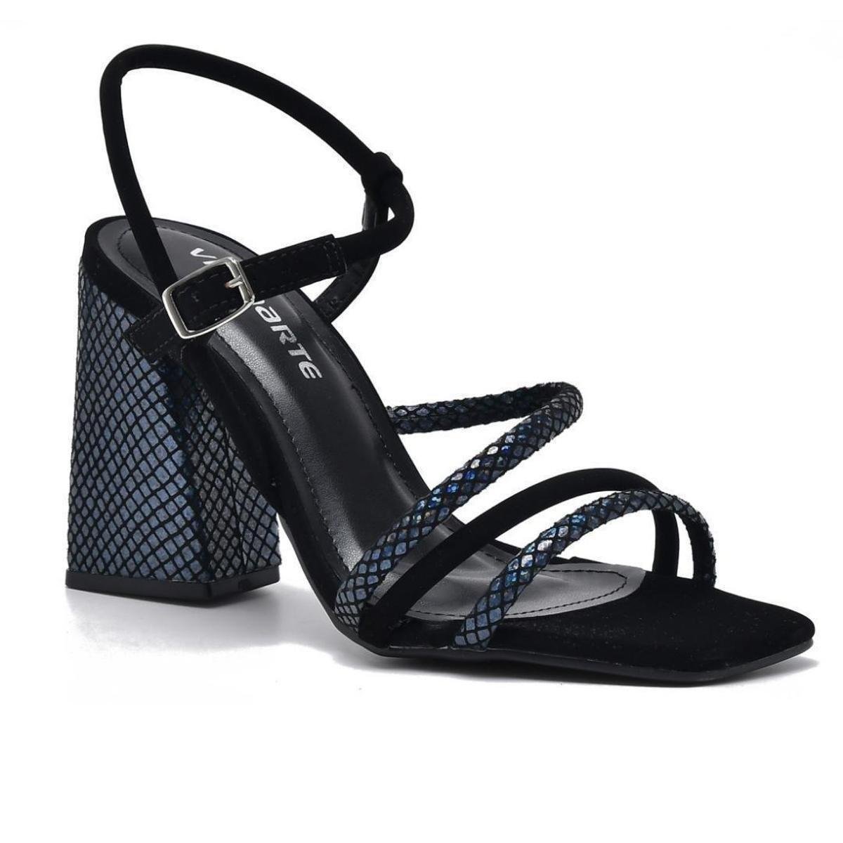 Sandália Via Marte Salto Grosso Geométrico Nobuck Cintilante 22-14605 Menor preço em Sandália Via Marte Salto Grosso Geométrico Nobuck Cintilante 22-14605