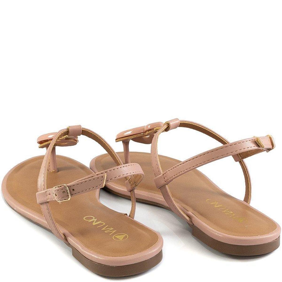 Sandália Via Uno Rasteira Feminina - Rosê | Netshoes