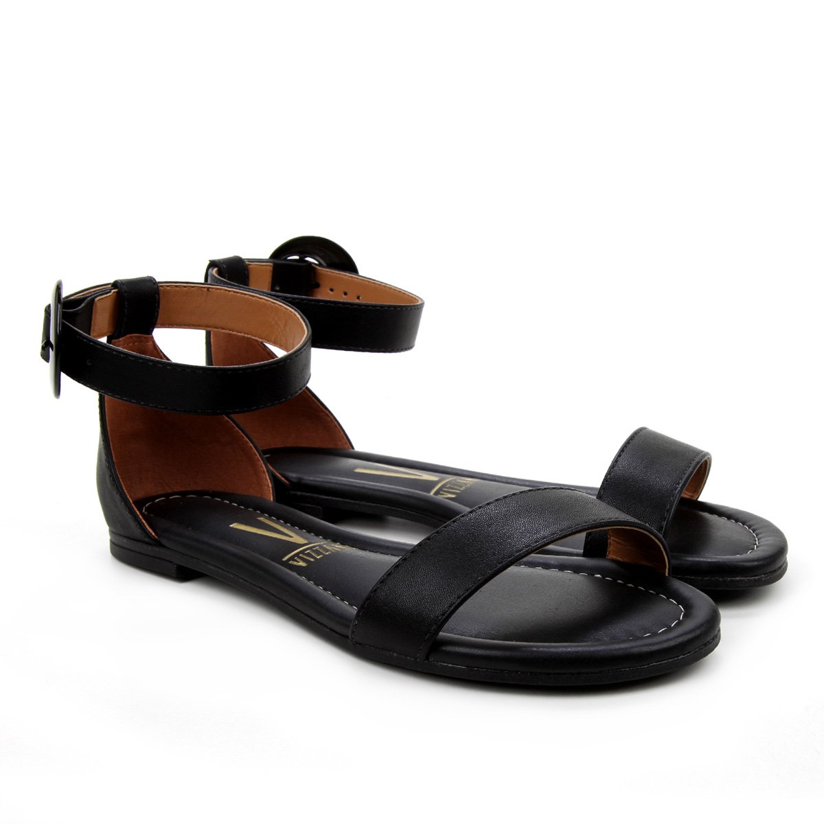 Sandália Vizzano Fivela Feminina - Preto | Netshoes