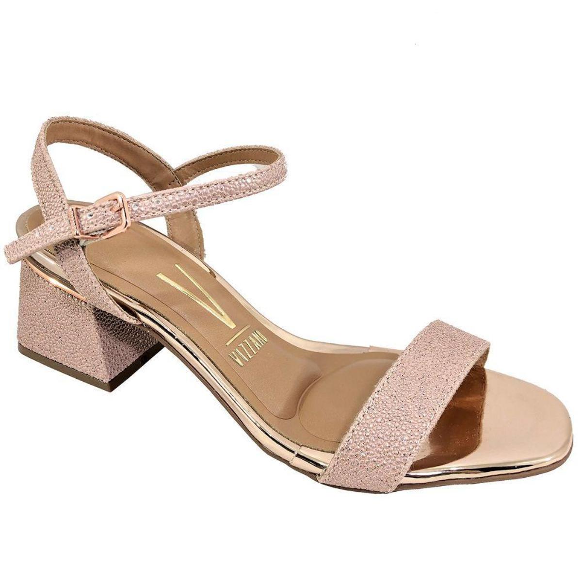 Sandália Feminina Brilho Salto Alto Vizzano 6400100 | Marisa