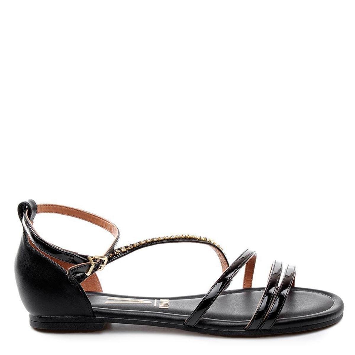 Sandália Vizzano Strass Feminina - Preto | Netshoes