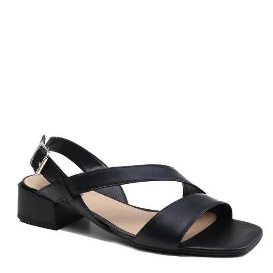 Sandália Zariff Casual Salto Grosso Feminina - Preto Menor preço em Sandália Zariff Casual Salto Grosso Feminina - Preto