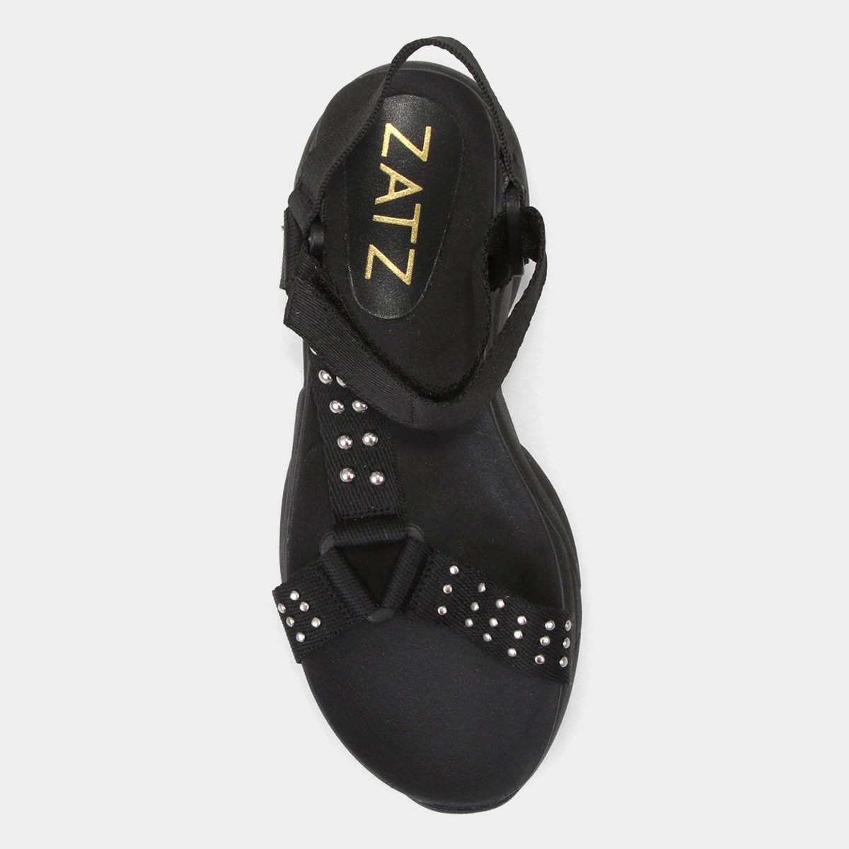 Sandália Zatz Flatform Strass Feminina - 3