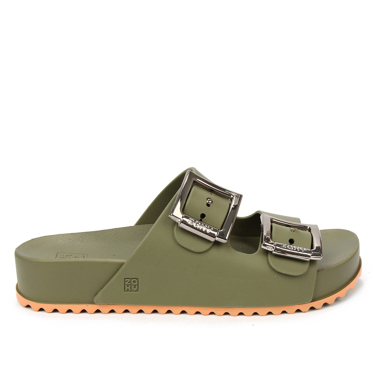 Sandália Zaxy Partner Fivela Feminina - Verde Militar | Netshoes