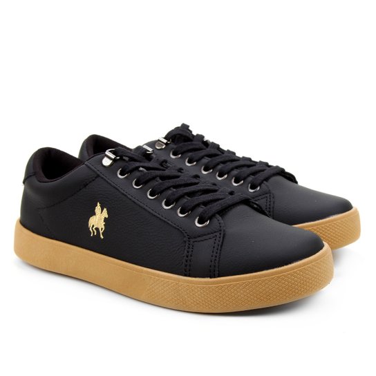 Sapatênis Black Horse Básico Masculino - Preto Menor preço em Sapatênis Black Horse Básico Masculino - Preto