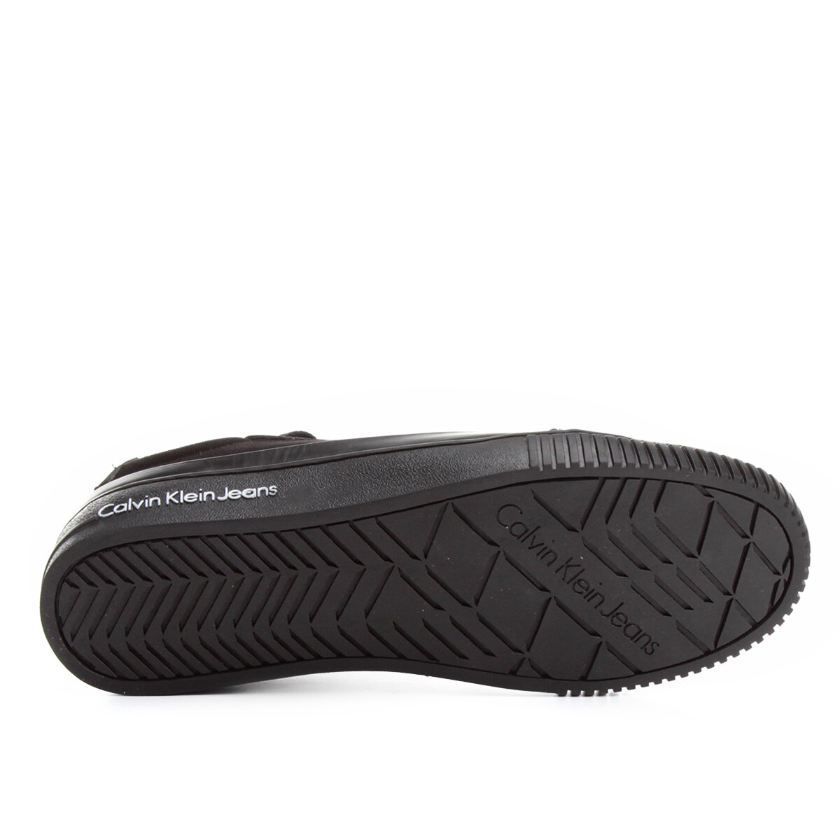 sapatênis couro calvin klein recortes preto