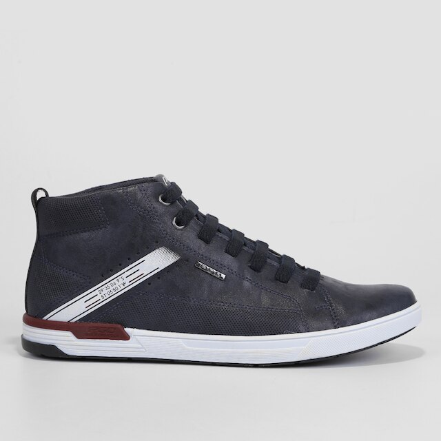 Sapatênis Cano Médio Pegada PGD Microfibra Masculino - Azul Menor preço em Sapatênis Cano Médio Pegada PGD Microfibra Masculino - Azul