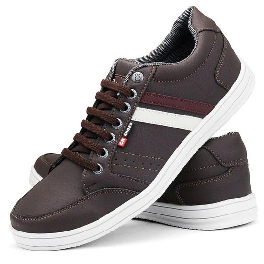 Sapatênis Casual Auto-Ajuste SapatoFran Stripes Masculino - Café é ruim? Sapatênis Casual Auto-Ajuste SapatoFran Stripes Masculino - Café é boa?