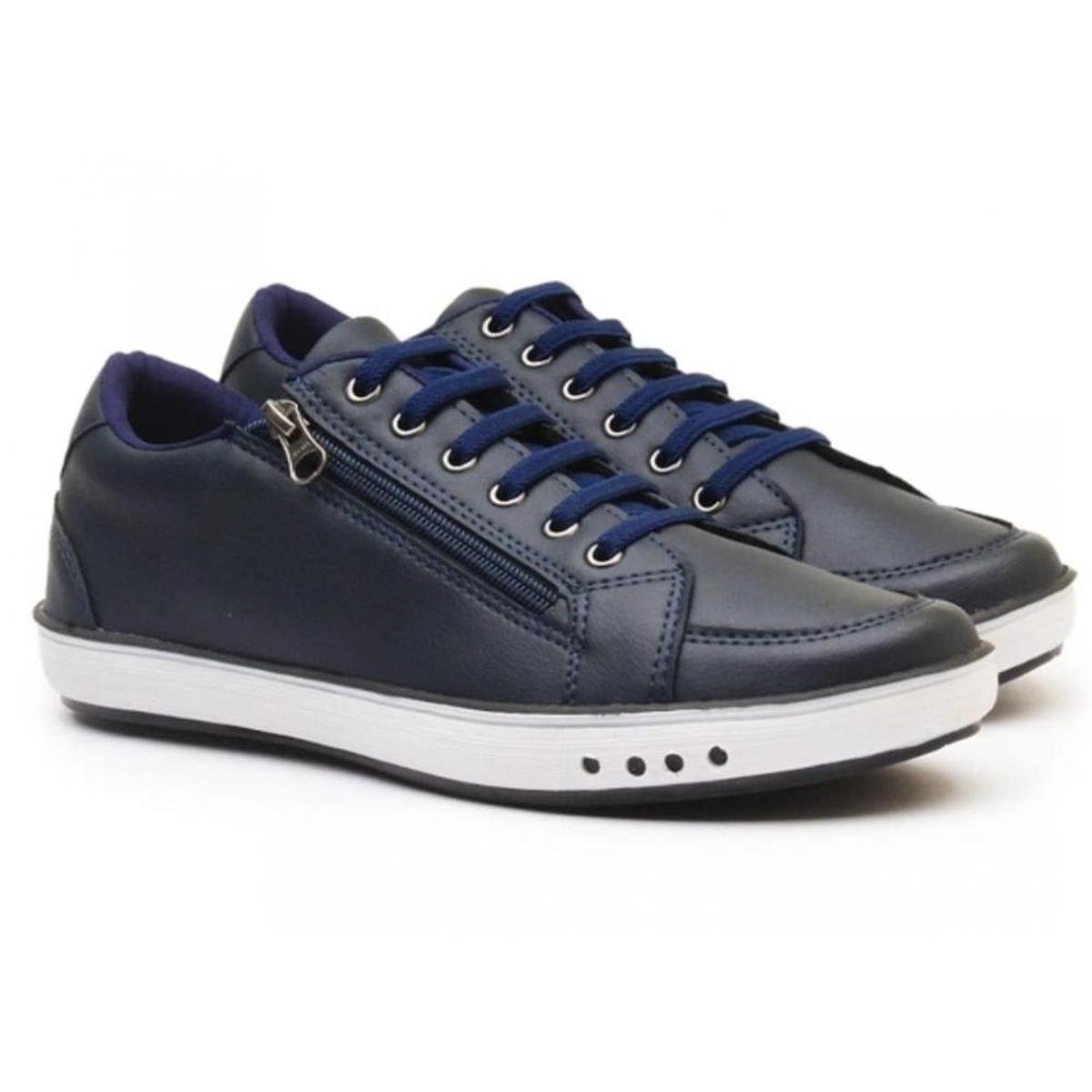 Sapatênis Casual Com Detalhe De Zíper Masculino Estilo e Conforto Menor preço em Sapatênis Casual Com Detalhe De Zíper Masculino Estilo e Conforto