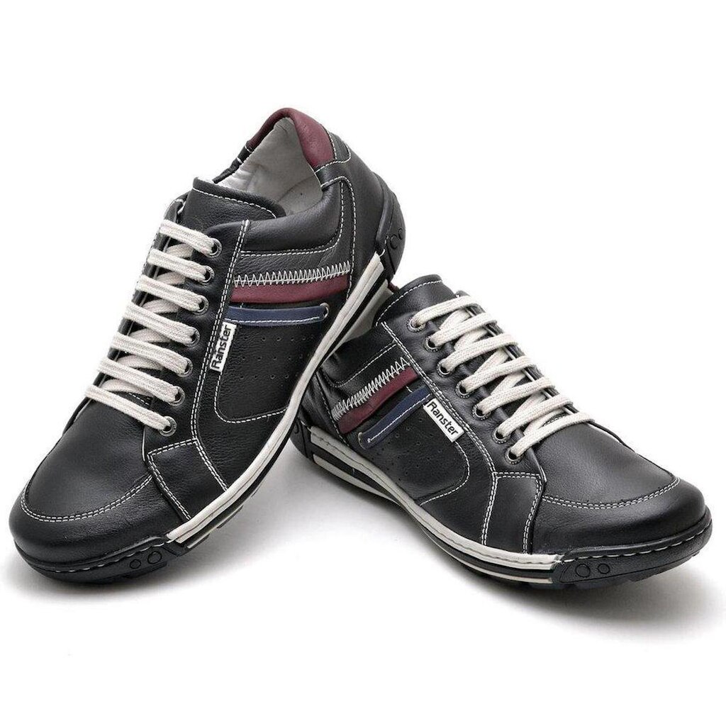 Sapatênis Casual Conforto Couro Masculino