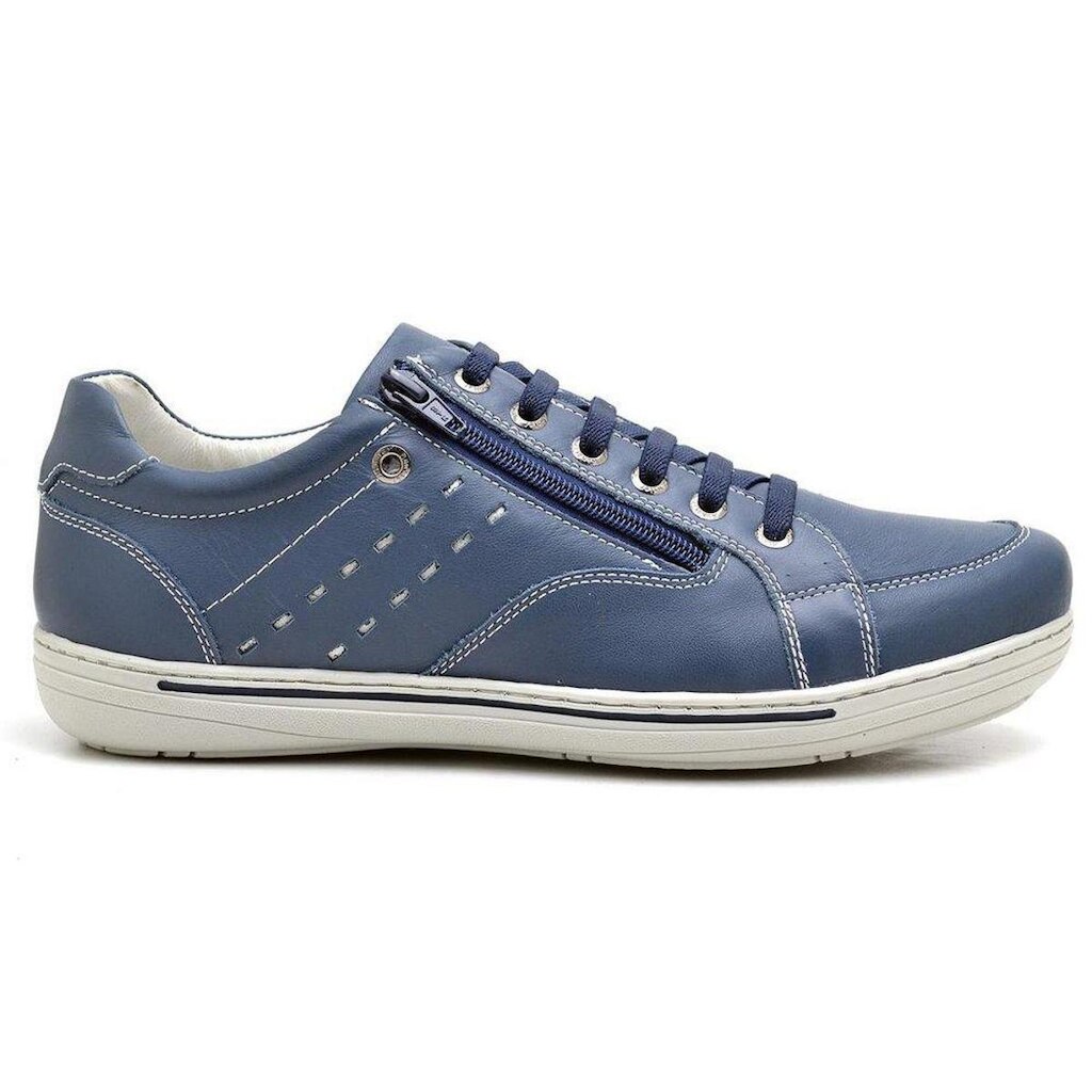 Sapatênis Casual Conforto Couro Masculino
