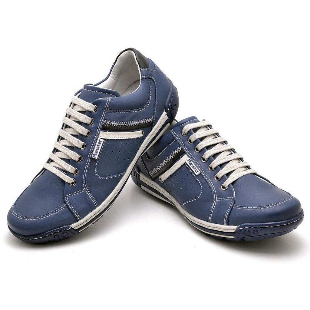 Sapatênis Casual Conforto Couro Masculino