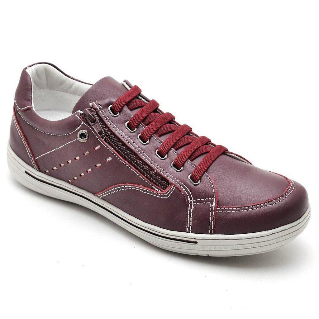 Sapatênis Casual Conforto Couro Masculino