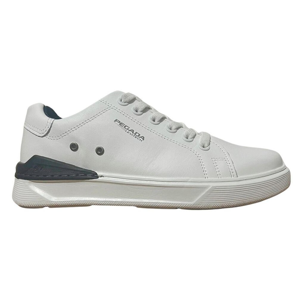 Sapatênis Casual de Couro Masculino Pegada 110901-01 Branco