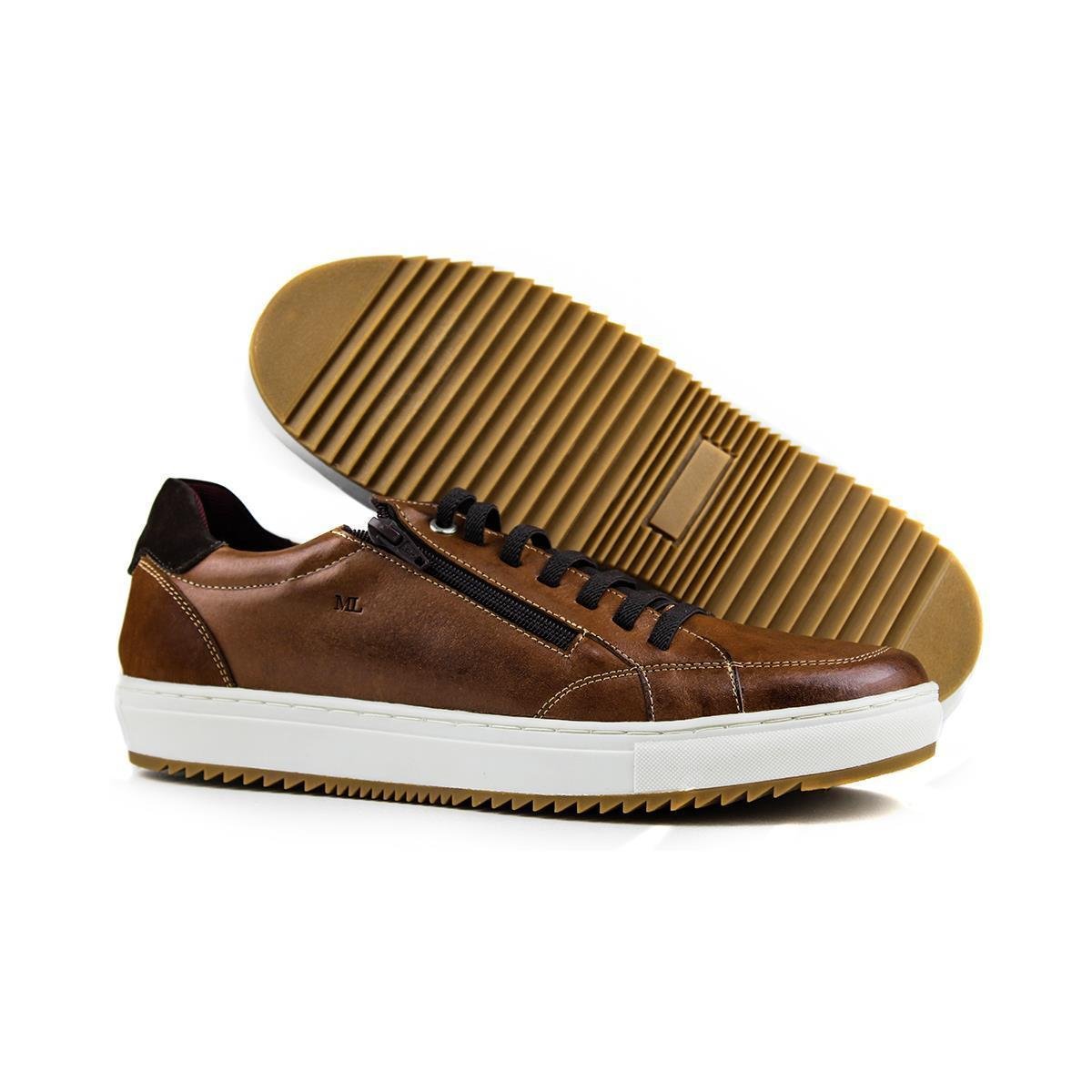 sapatênis couro nobuck