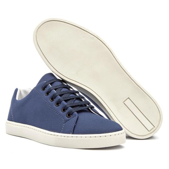 Sapatenis Casual Masculino Confortável Social Tenis - Azul Menor preço em Sapatenis Casual Masculino Confortável Social Tenis - Azul