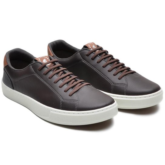 Sapatênis Casual Masculino Couro Conforto Dia a Dia - Café Menor preço em Sapatênis Casual Masculino Couro Conforto Dia a Dia - Café