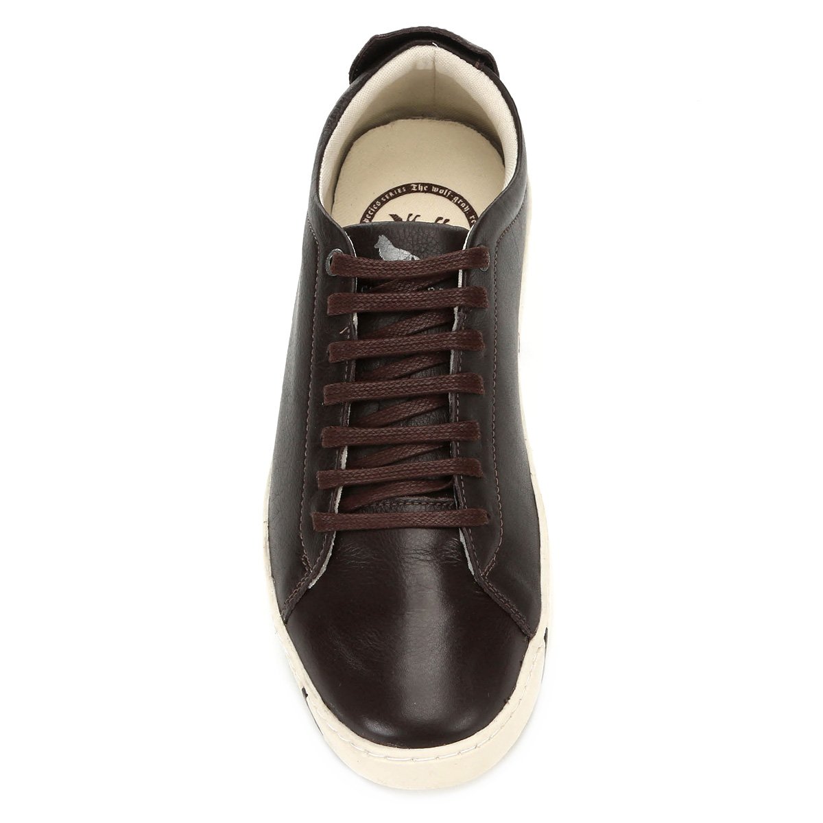Sapatênis Couro Acostamento Básico Masculino - Café | Netshoes