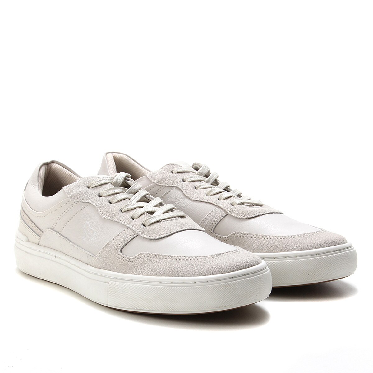 Sapatênis Couro Acostamento Básico Masculino - Off White | Netshoes