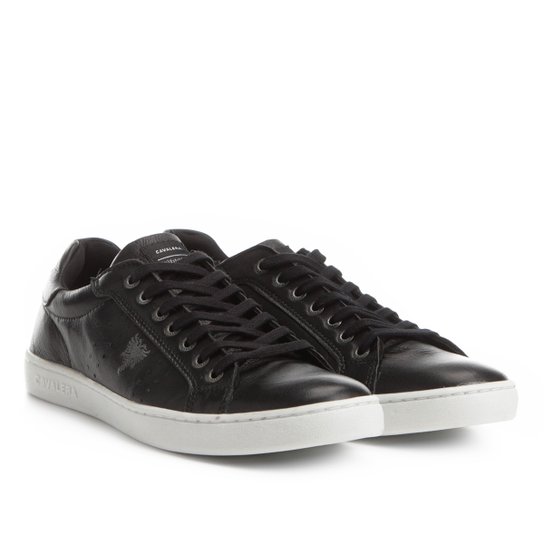 Sapatênis Couro Cavalera Ben Masculino - Preto Menor preço em Sapatênis Couro Cavalera Ben Masculino - Preto